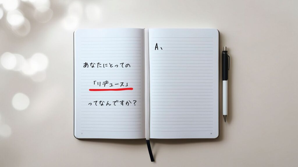 まとめ
「あなたにとっての『リデュース』ってなんですか？」

A、